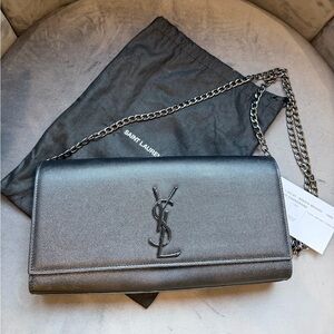 YSL Medium Kate Clutch Crossbody Bag Black